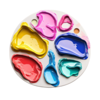 Roundist palette with vibrant colorful blobs png