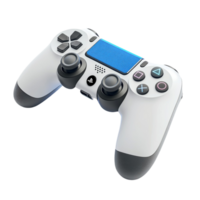 White gaming controller with dual joysticks and buttons png