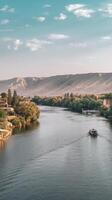 Panorama nile in aswan photo