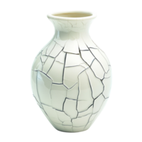 Broken Porcelain Vase White Background on transparent background. png