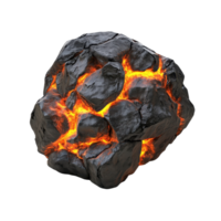 3D Render Coal Energy Power on transparent background. png
