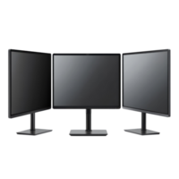 Empty Monitors Display on transparent background. png