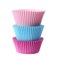 Colorful Cupcake Baking Cups on transparent background. png
