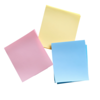 Colorful Sticky Notes White Background on transparent background. png