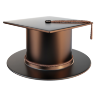 Graduation Cap 3D Render on transparent background. png