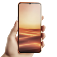 3D Phone Object White Background on transparent background. png