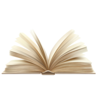 Open Book on White Background on transparent background. png