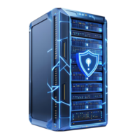Secure Server 3D Model on transparent background. png