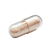Capsule with Particles Design Element on transparent background. png