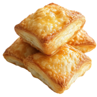 Homemade Cheese Puff Pastry on transparent background. png