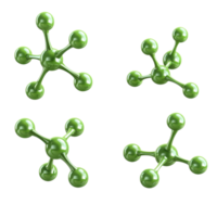 Green Molecular Structure Science on transparent background. png