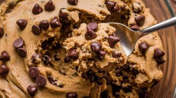 Chocolate chip cookie dough photo