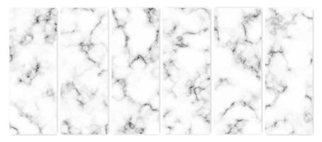 Marble background. Set of six abstract backdrops of marble granite stone. illustration vector