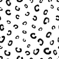 Seamless pattern with black sketch hand drawn brush scribble circles on background. Abstract grunge texture vector