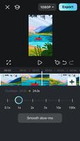 Normal Speed Settings in application for Edit. Velocity effects. Working on a project. Vertical format in minimalistic style. Mobile Interface vector