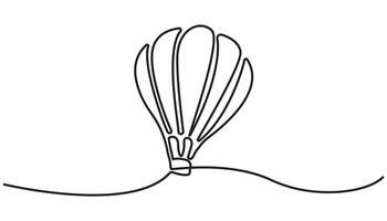 balloon continuous one line drawing vector