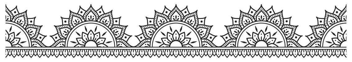 seamless mandala frame vector