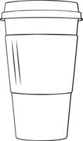 Outline coffee cup vector