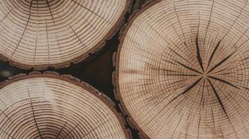 A close up of a tree stump with a circular pattern photo