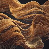 Creative 3d art illustration rendering of dynamic wavy fabric photo