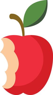 Bitten Red Apple