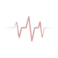 Heart pulse made from tiny hearts vector