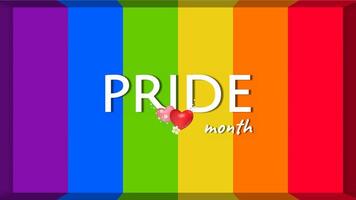 Rainbow flag and Pride Month event vector