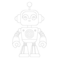 Cute robot with antenna vector