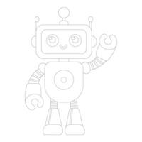 Robot waving greeting vector