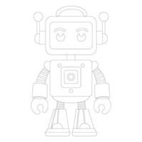 Cute serious robot vector