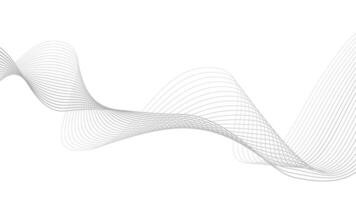 Stylized line art background. Abstract silver and white wave element design with lines created using blend tool vector