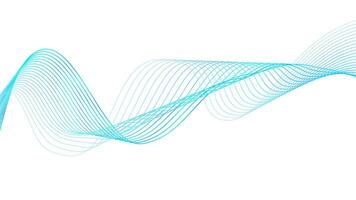 Blue gradient smooth dynamic sound wave, flowing wave lines design element for poster, banner, presentation, cover, brochure, flyer, header vector