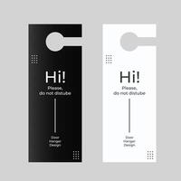 Customizable Luxury Please Do Not Disturb Door Hanger Template Design vector