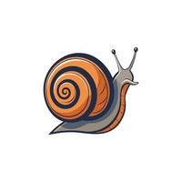 Slow and Steady Charming Snail Illustration Design vector