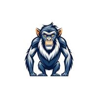 Nature Acrobat Realistic Monkey Illustration Design in Action vector