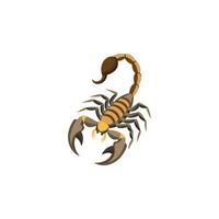 Under the Moonlight Realistic Scorpion Illustration Design vector