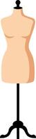 Tailored dress form mannequin in a minimalistic design showcasing elegance and simplicity in a fashion studio illustration vector