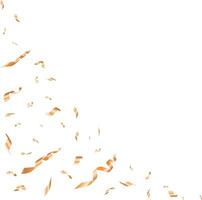An explosion of golden confetti. Shiny flying pieces of foil . Festive frame for carnival and party event postcard . Illustration. vector