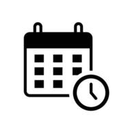 calendar and clock icon with concept of time management vector