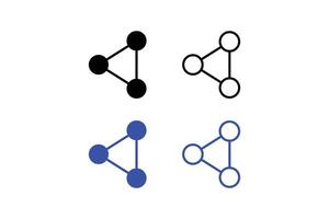 Four different types of icons for social networks vector