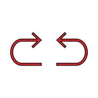 undo redo icon set, clockwise and anti clockwise arrow icons vector