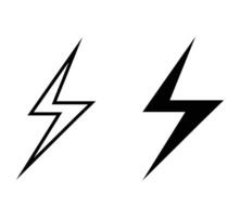 lightning bolt icon, thunder bolt flash - Electric power symbol vector