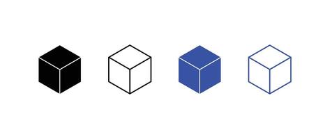 A set of four different geometric shapes vector