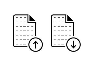 Two documents with a paper arrow pointing to the right vector