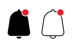 A bell with a red dot on it and a black one vector