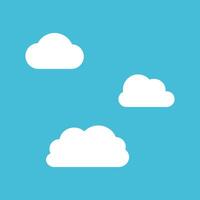 Clouds icon on blue background vector