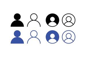 male, female or any user face avatar in silhouette and outline. Unknown or anonymous user. flat illustration. vector