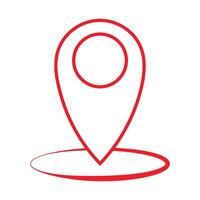 Map location pointer icon, Navigation sign, destination vector