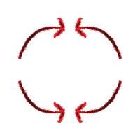 set of red and black arrows pointing left right up and down in opposite direstions vector