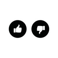 like and dislike concept, thumbs up and thumbs down icon for mobile and web apps vector
